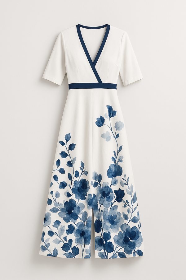LORRAINE – Luxe Maxi-Jurk met Bloemenprint