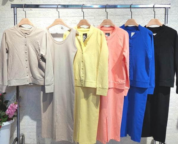 ELENA – Ribgebreide Midiset met Bomberjack